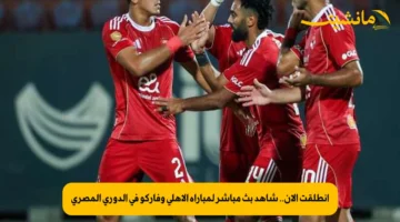 انطلقت الآن.. شاهد بث مباشر لمباراة الأهلي وفاركو في الدوري المصري